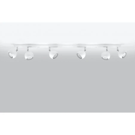 Oswietlenie-sufitowe - sl.0442 listwa oświetleniowa biała na 6 punktów gu10 oculare 6l sollux 