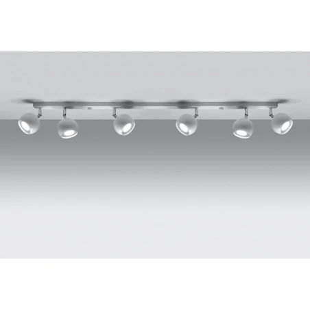 Oswietlenie-sufitowe - sl.0442 listwa oświetleniowa biała na 6 punktów gu10 oculare 6l sollux 