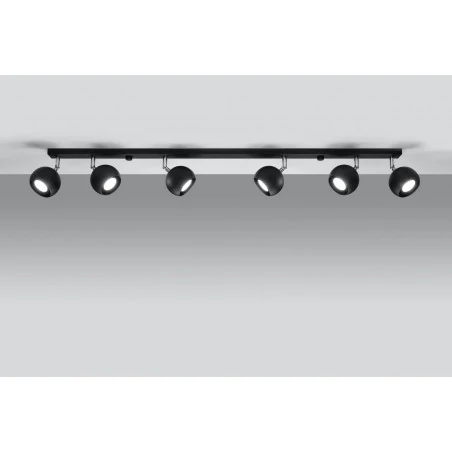 Oswietlenie-sufitowe - czarny plafon oculare 6l sl.0448 sollux lighting 