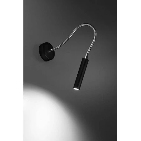 Kinkiety - czarny kinkiet axil sl.0910 sollux lighting 