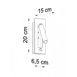 Kinkiety - czarny kinkiet enif sl.0956 sollux lighting 