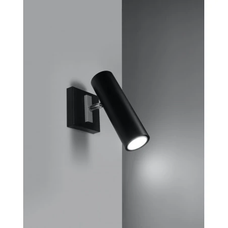 Kinkiety - czarny kinkiet direzione sl.0498 sollux lighting 