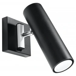 Kinkiety - czarny kinkiet direzione sl.0498 sollux lighting 