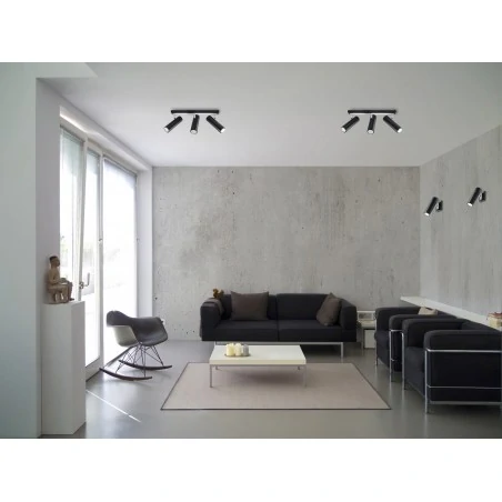 Kinkiety - czarny kinkiet direzione sl.0498 sollux lighting 