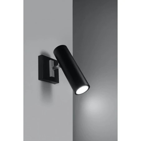 Kinkiety - czarny kinkiet direzione sl.0498 sollux lighting 