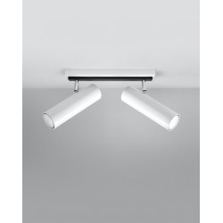 Oswietlenie-sufitowe - biały plafon 2xgu10 direzione sl.0496 sollux lighting 