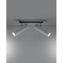 Oswietlenie-sufitowe - biały plafon 2xgu10 direzione sl.0496 sollux lighting 