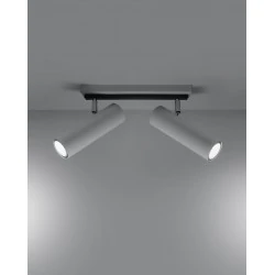 Oswietlenie-sufitowe - biały plafon 2xgu10 direzione sl.0496 sollux lighting 