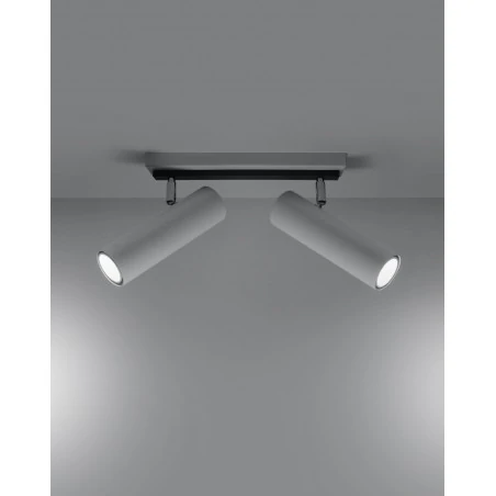 Oswietlenie-sufitowe - biały plafon 2xgu10 direzione sl.0496 sollux lighting 