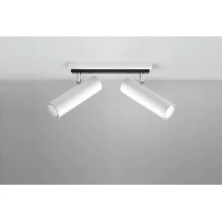 Oswietlenie-sufitowe - biały plafon 2xgu10 direzione sl.0496 sollux lighting 