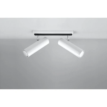 Oswietlenie-sufitowe - biały plafon 2xgu10 direzione sl.0496 sollux lighting 