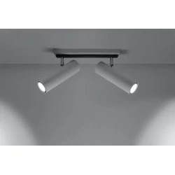 Oswietlenie-sufitowe - biały plafon 2xgu10 direzione sl.0496 sollux lighting 