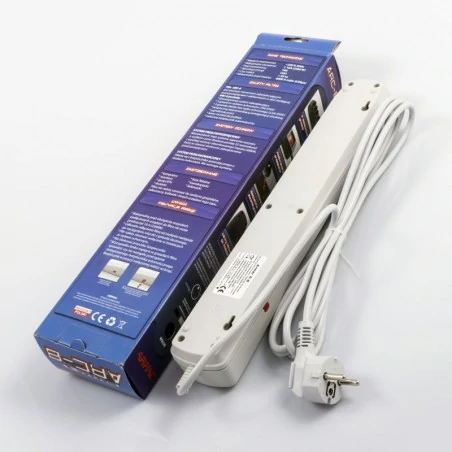 Listwy-zasilajace - listwa zasilająca z wyłącznikiem na 8 gniazd 3 metrowa szara arc8 armac 