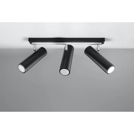 Oswietlenie-sufitowe - czarny plafon 3xgu10 direzione sl.0501 sollux lighting 