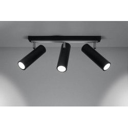 Oswietlenie-sufitowe - czarny plafon 3xgu10 direzione sl.0501 sollux lighting 