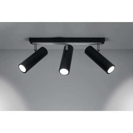 Oswietlenie-sufitowe - czarny plafon 3xgu10 direzione sl.0501 sollux lighting 