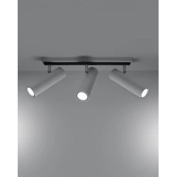 Oswietlenie-sufitowe - biały plafon 3xgu10 direzione sl.0497 sollux lighting 