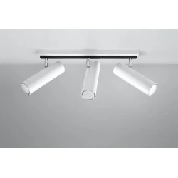 Oswietlenie-sufitowe - biały plafon 3xgu10 direzione sl.0497 sollux lighting 