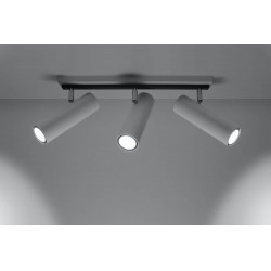 Oswietlenie-sufitowe - biały plafon 3xgu10 direzione sl.0497 sollux lighting 