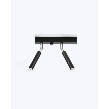 Lampy-sufitowe - lampa sufitowa czarna-listwa 25cm 2xg9 eyetech sl.0898 sollux 