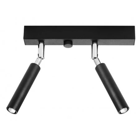 Lampy-sufitowe - lampa sufitowa czarna-listwa 25cm 2xg9 eyetech sl.0898 sollux 