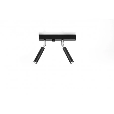 Lampy-sufitowe - lampa sufitowa czarna-listwa 25cm 2xg9 eyetech sl.0898 sollux 