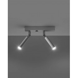 Lampy-sufitowe - nowoczesna lampa sufitowa  w białym kolorze 25cm 2xg9 eyetech sl.0903 sollux 