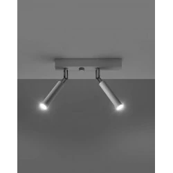 Lampy-sufitowe - nowoczesna lampa sufitowa  w białym kolorze 25cm 2xg9 eyetech sl.0903 sollux 