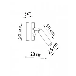 Kinkiety - czarny kinkiet eyetech sl.0897 sollux lighting 