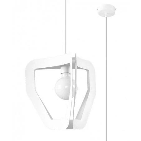 Oswietlenie-sufitowe - biała lampa wisząca tres sl.0929 sollux lighting 