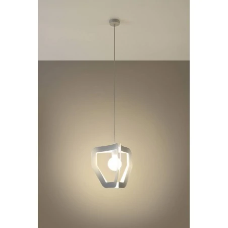 Oswietlenie-sufitowe - biała lampa wisząca tres sl.0929 sollux lighting 
