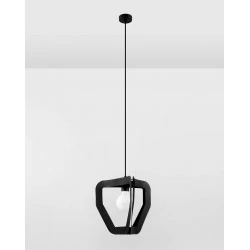 Oswietlenie-sufitowe - czarna lampa wisząca tres sl.0930 sollux lighting 