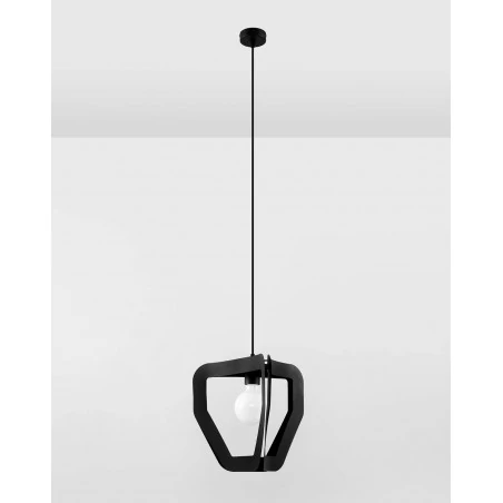Oswietlenie-sufitowe - czarna lampa wisząca tres sl.0930 sollux lighting 