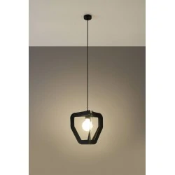 Oswietlenie-sufitowe - czarna lampa wisząca tres sl.0930 sollux lighting 