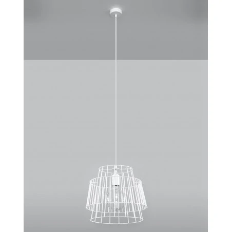 Oswietlenie-sufitowe - biała lampa wisząca gate sl.0662 sollux lighting 