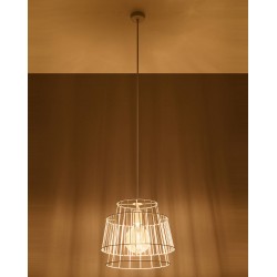 Oswietlenie-sufitowe - biała lampa wisząca gate sl.0662 sollux lighting 