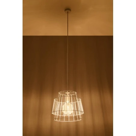 Oswietlenie-sufitowe - biała lampa wisząca gate sl.0662 sollux lighting 