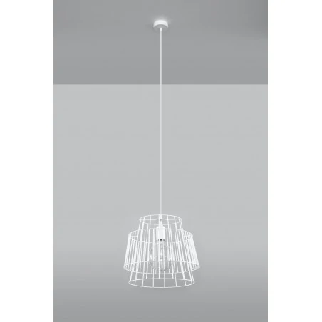 Oswietlenie-sufitowe - biała lampa wisząca gate sl.0662 sollux lighting 