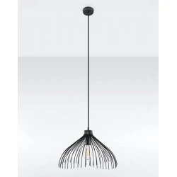 Oswietlenie-sufitowe - czarna lampa wisząca umb sl.0665 sollux lighting 