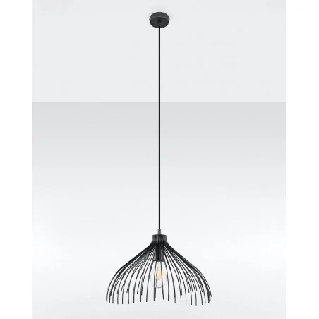 Oswietlenie-sufitowe - czarna lampa wisząca umb sl.0665 sollux lighting 