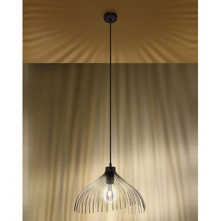 Oswietlenie-sufitowe - czarna lampa wisząca umb sl.0665 sollux lighting 