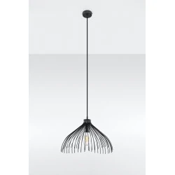 Oswietlenie-sufitowe - czarna lampa wisząca umb sl.0665 sollux lighting 