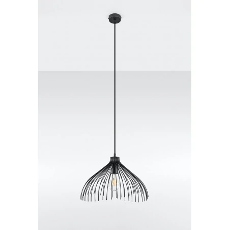 Oswietlenie-sufitowe - czarna lampa wisząca umb sl.0665 sollux lighting 