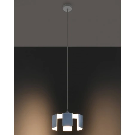 Oswietlenie-sufitowe - biała lampa wisząca tulip sl.0666 sollux lighting 