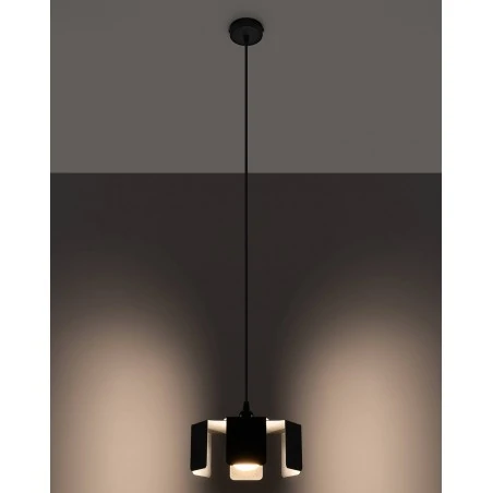 Oswietlenie-sufitowe - czarna lampa wisząca tulip sl.0667 sollux lighting 