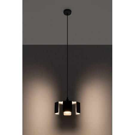 Oswietlenie-sufitowe - czarna lampa wisząca tulip sl.0667 sollux lighting 