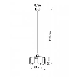 Oswietlenie-sufitowe - czarna lampa wisząca tulip sl.0667 sollux lighting 