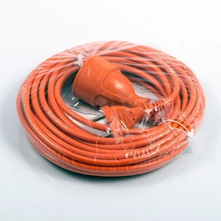 Przewody-przedluzacze-rozgalezniki - przedłużacz jednogniazdowy pomarańczowy ogrodowy 10m 2x1mm2 10a 2500w plastrol po-st/10m/2x1/omy 