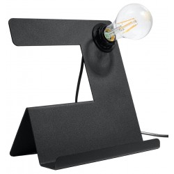Lampki-biurkowe - sl.0669 nowoczesna lampka biurkowa incline czarna e27 loft sollux