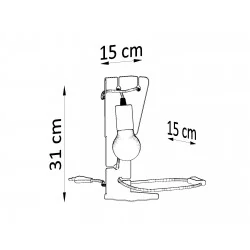 Lampki-biurkowe - loftowa lampa biurkowa  e27 arby czarna sl.0880 sollux 